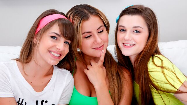 Kimmy Granger, Alex Mae and Payton Lee fuck with a big black dick