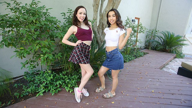 Aliya Brynn and Jackie Rogen Trade Step Daddy Cum After a Taboo Threesome