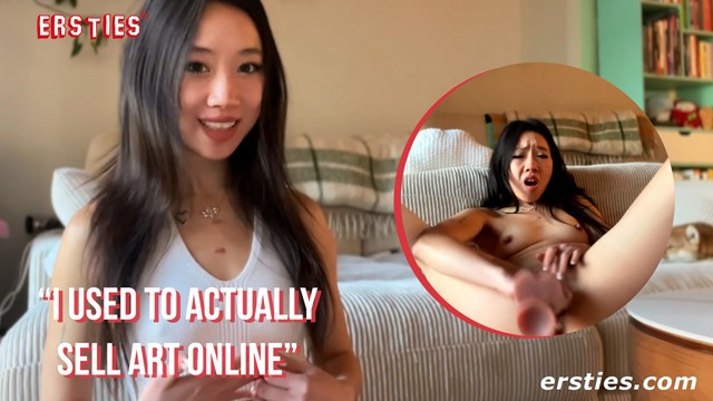 Amateur Mishka Natural Tits Edge Session with a Dildo