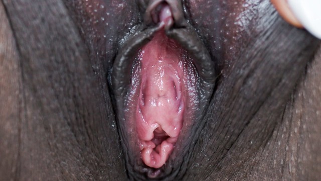 Busty petite ebony babe gets licked to orgasm and ends with a creampie