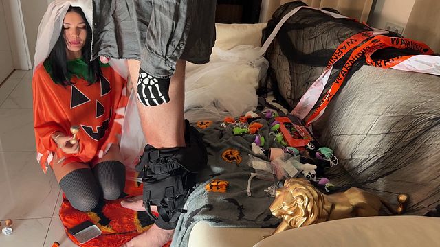 Pumpkin Party Tease Leaves Him Frustrated