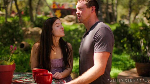 Gorgeous fresh outdoor sex with a hot brunette model Abbie Maley