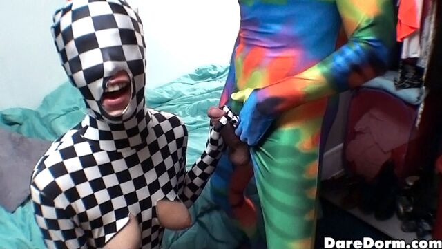 Slender brunettes Dava Foxx and Zoe Wood in a hot 3some porn