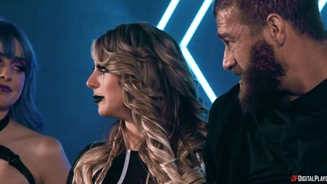 Blue-haired angel Jewelz Blu  is enjoying intensive masturbation