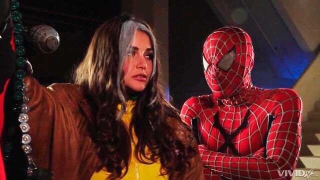 Spidy and his friend are screwing a slutty babe Allie Haze