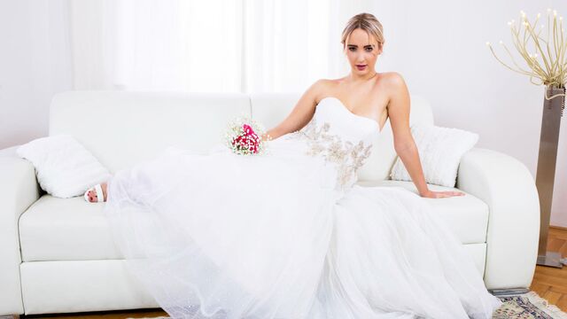 Sex-addicted doll with round bottom Anna Khara is enjoying DP sex