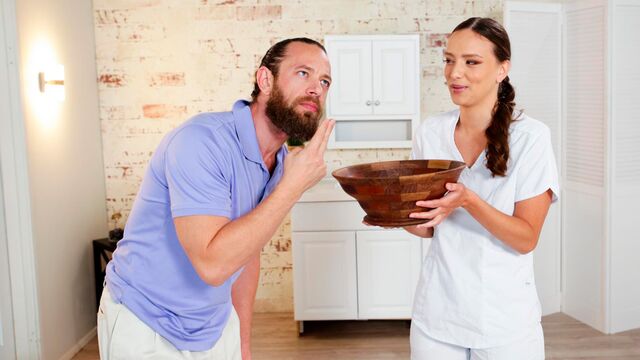 Sensual brunette model Brad Newman is enjoying hard penetration