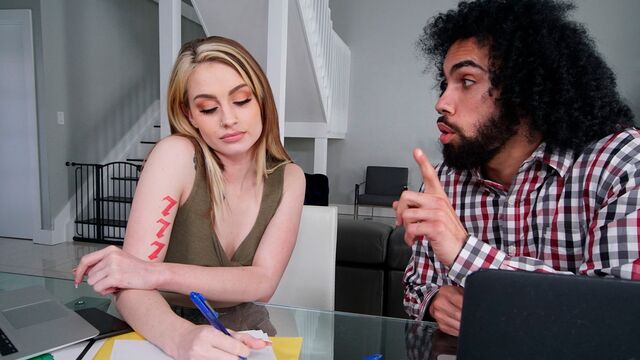 Hot-looking busty babe Kimberly Snow gets fucked in the cowgirl pose