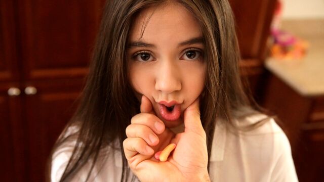 A slutty young brunette Lucy Doll gets pleasure from hard pound