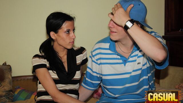 Beautiful young brunette Natali Sweets impaled in her lovely poses