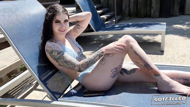 Raw hardcore porn casting with a tattooed babe Lydia Black