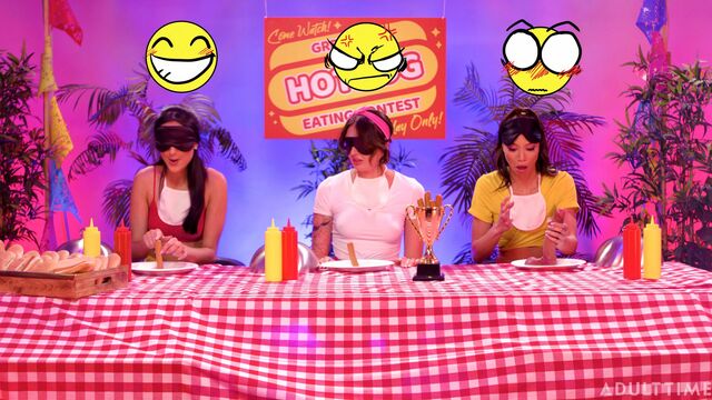 Lesbian 3some session with Eliza Ibarra, Alexis Tae and Charlotte Sins