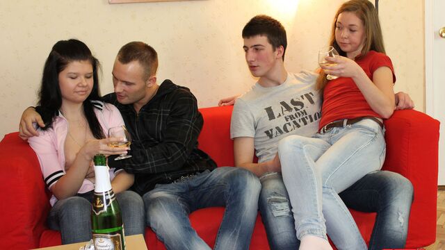 Gorgeous angels Jazzy and Yana in a passionate 4some session